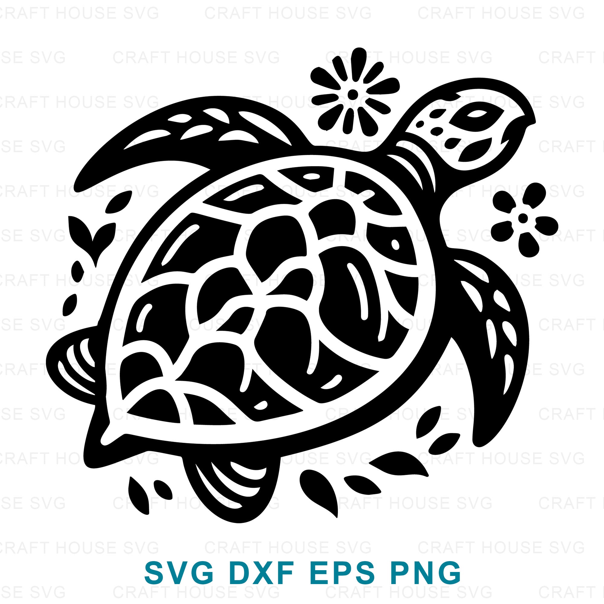 Sea Turtle SVG Simple Cut File