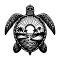 Sea Turtle SVG design for Cricut, Silhouette, laser cutting, vinyl, sublimation, and craft projects.