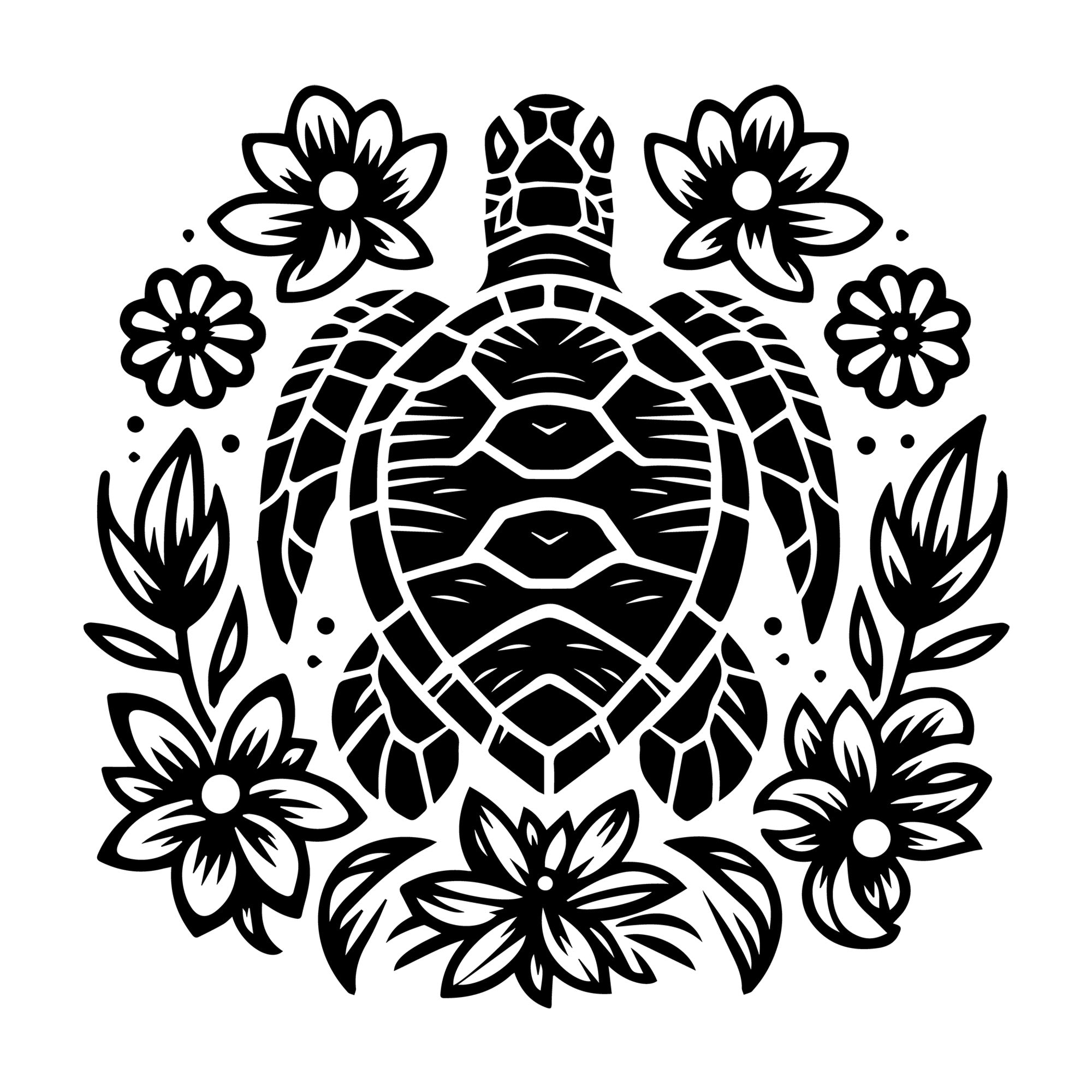Sea Turtle SVG design for Cricut, Silhouette, laser cutting, vinyl, sublimation, and craft projects.