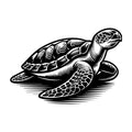 Sea Turtle SVG design for Cricut, Silhouette, laser cutting, vinyl, sublimation, and craft projects.