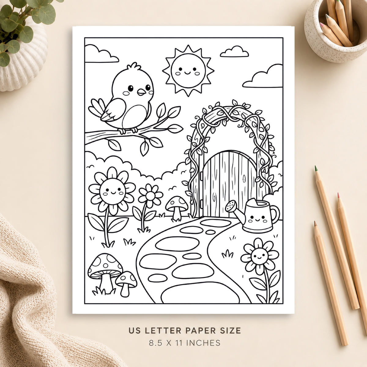 Secret Garden Coloring Page 1