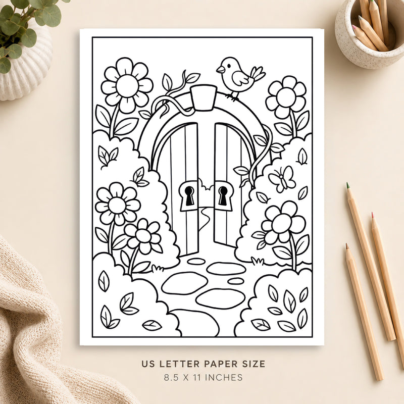 Secret Garden Coloring Page 2