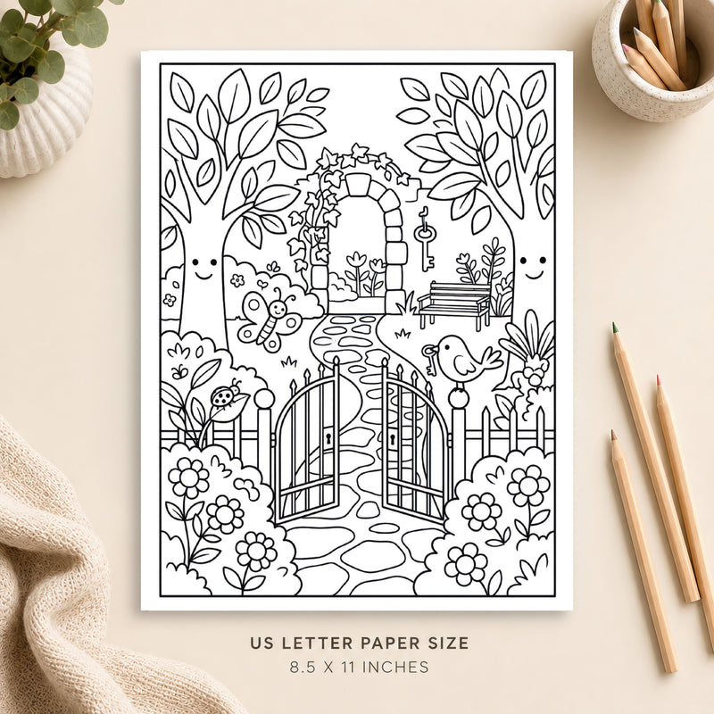 Secret Garden Coloring Page 3