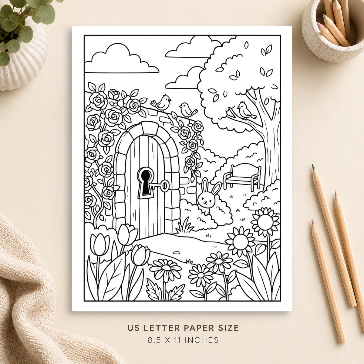 Secret Garden Coloring Page 4