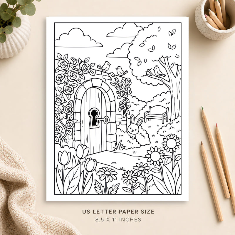 Secret Garden Coloring Page 4
