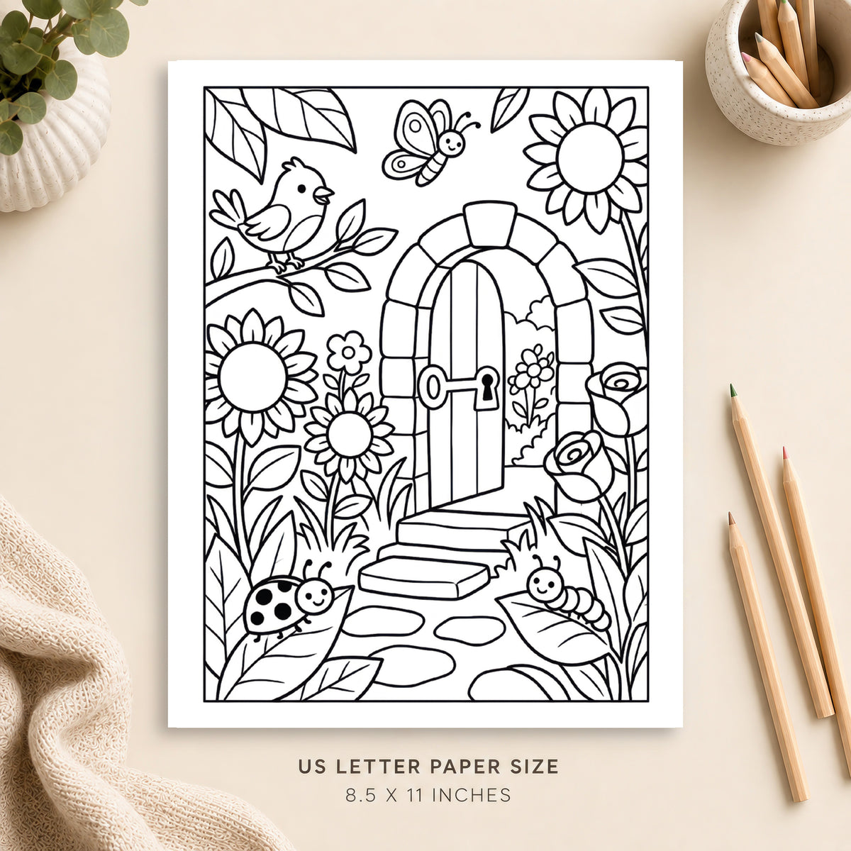 Secret Garden Coloring Page 7