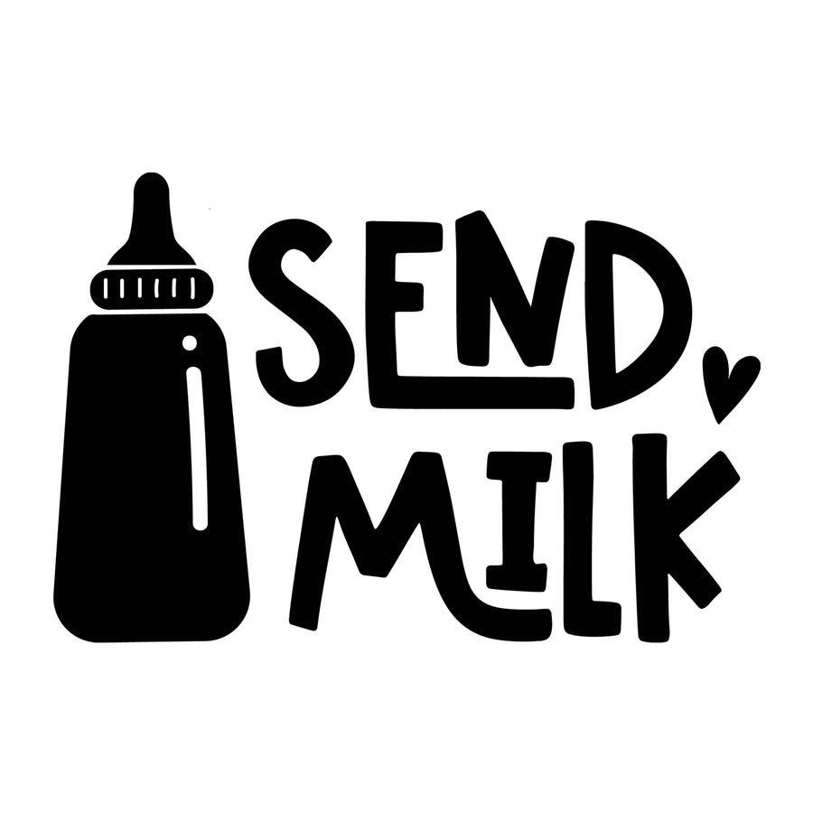 Send Milk SVG for Cricut, Silhouette, laser cutting, vinyl, sublimation, baby onesies, baby shirts, decals, and DIY craft projects.