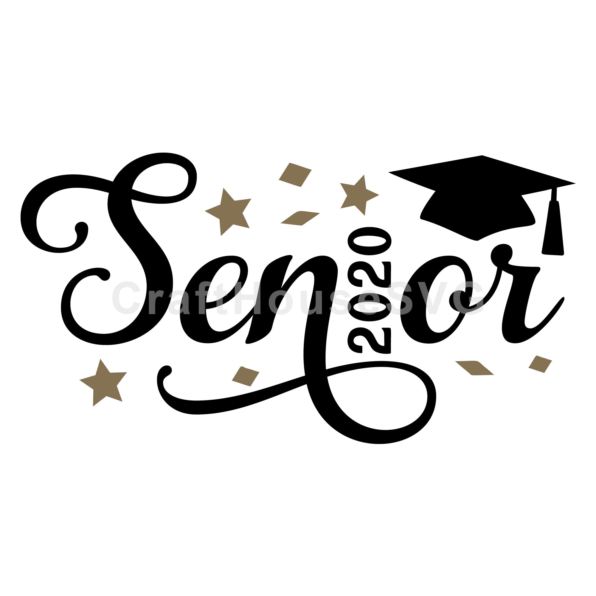 Senior Cursive 2020 SVG