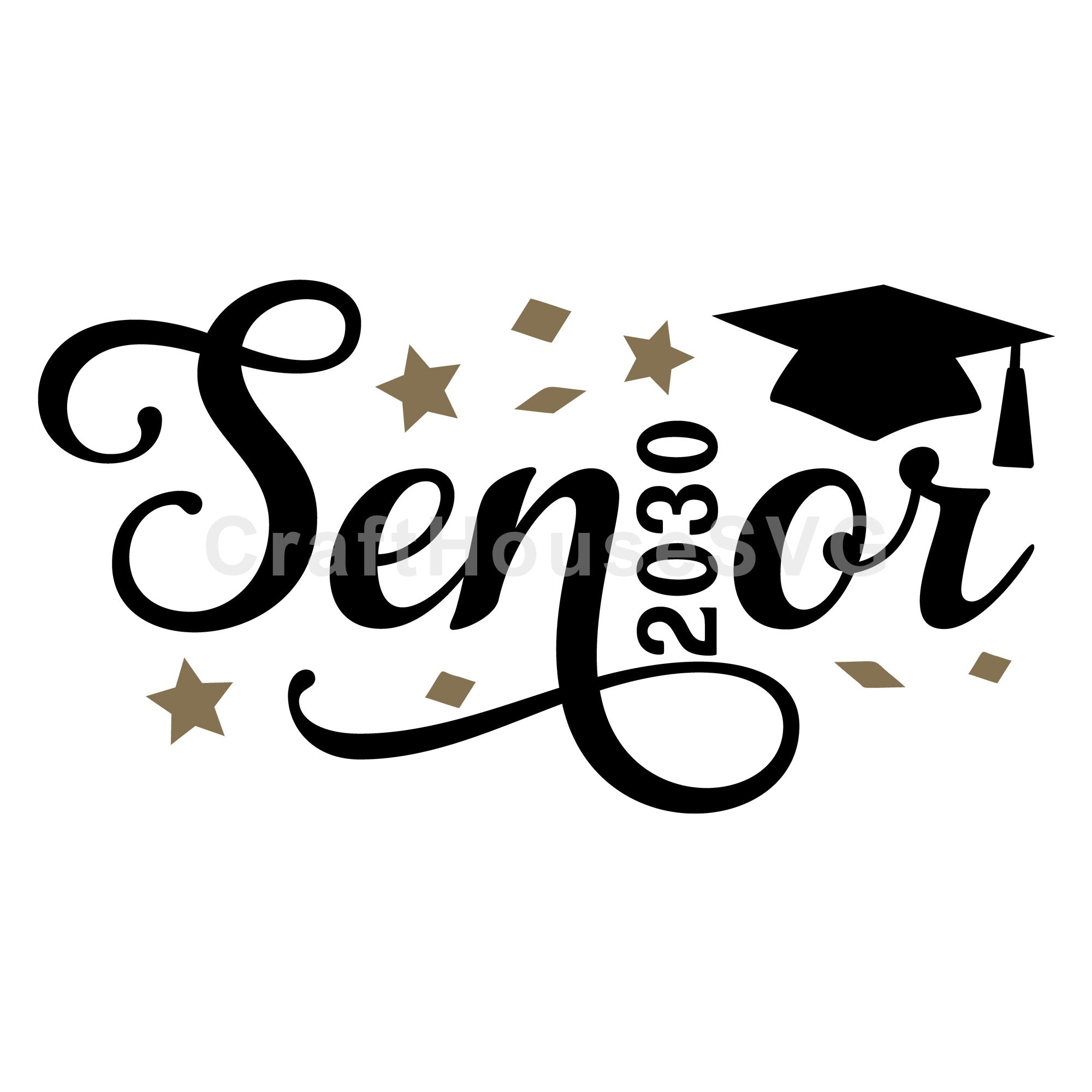 Senior Cursive 2030 SVG