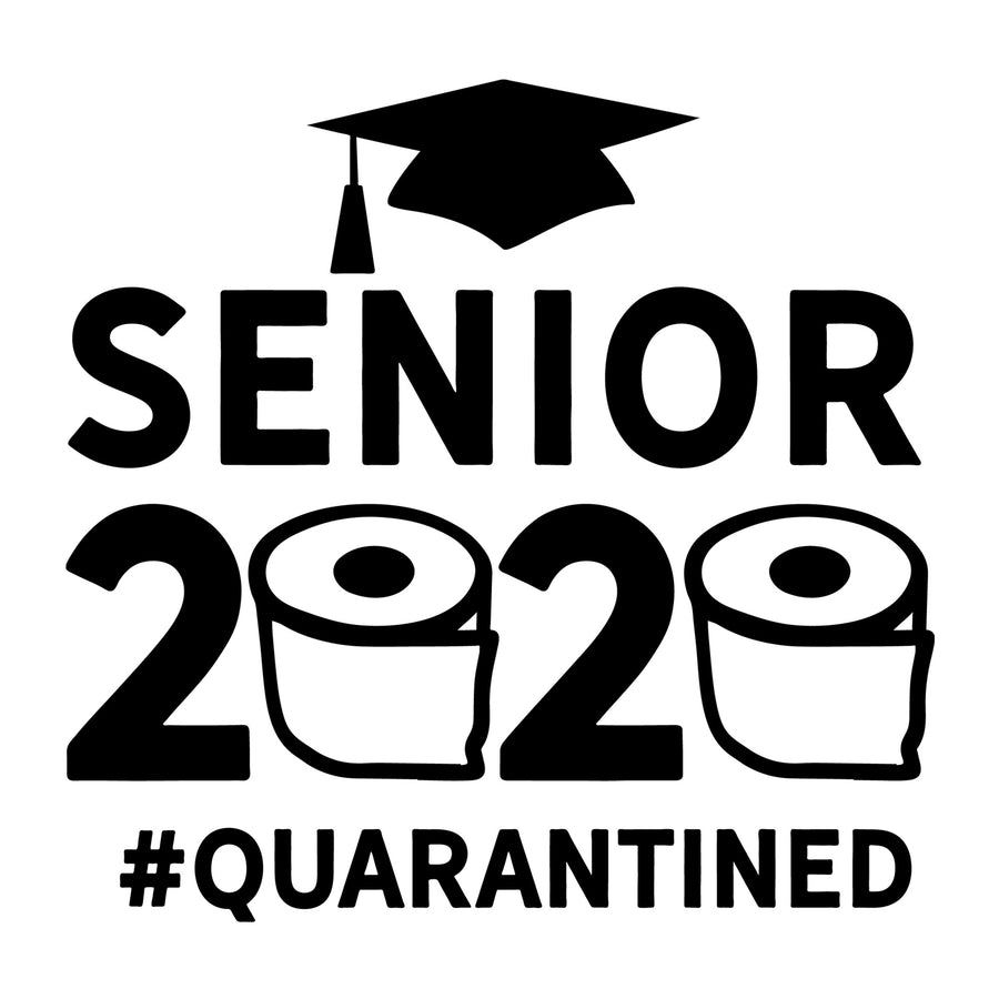 Senior 2020 Quarantined SVG design for Cricut, Silhouette, laser cutting, vinyl, sublimation, shirts, decals, mugs, and DIY craft projects.