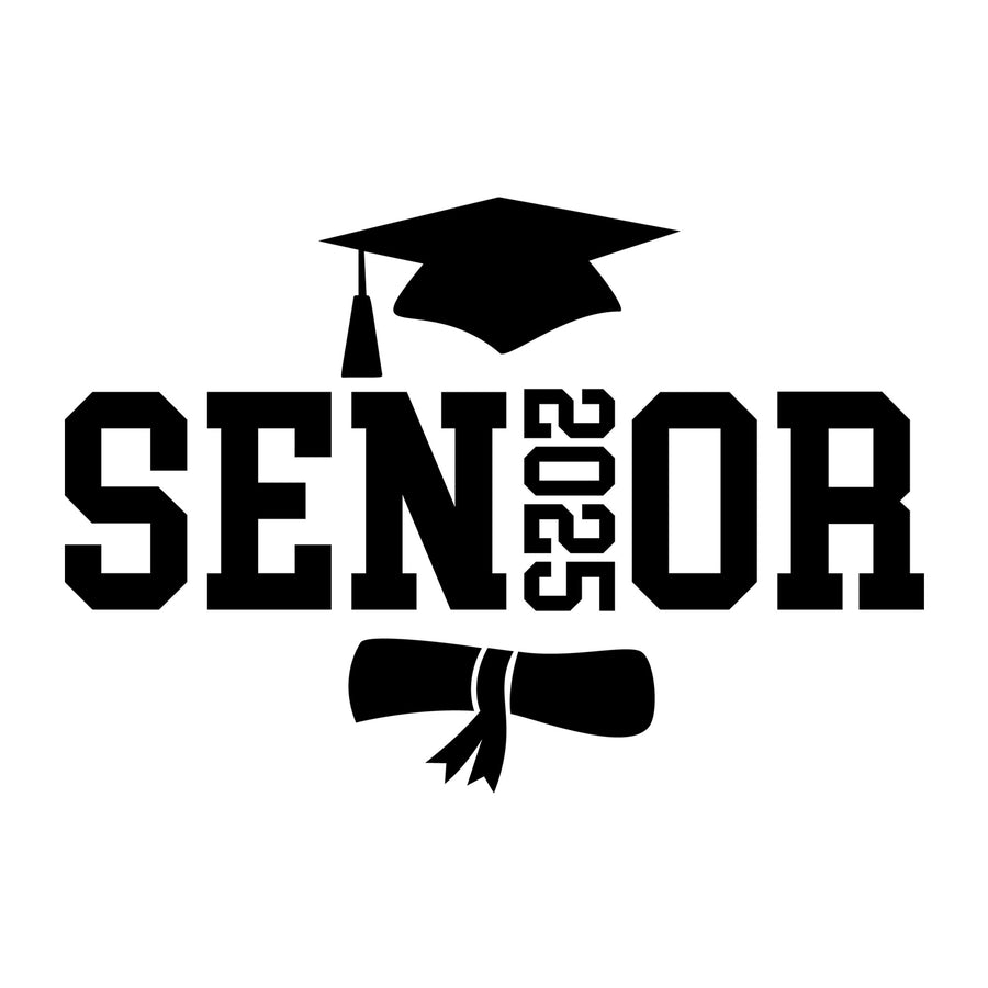 Senior 2025 SVG design for Cricut, Silhouette, laser cutting, vinyl, sublimation, graduation crafts, and DIY projects.