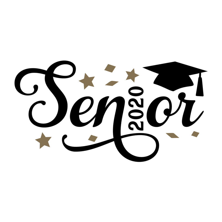 Senior Cursive 2020 SVG design for Cricut, Silhouette, laser cutting, vinyl, sublimation, graduation crafts, and DIY projects.
