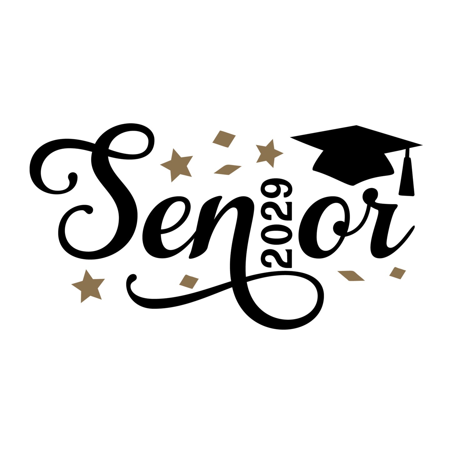 Senior Cursive 2029 SVG design for Cricut, Silhouette, laser cutting, vinyl, sublimation, graduation crafts, and DIY projects.