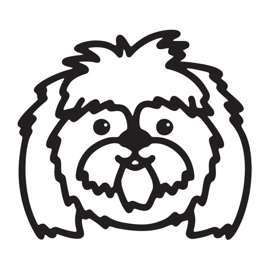 Shih Tzu SVG dog outline design for Cricut, Silhouette, laser cutting, vinyl, sublimation, and pet craft projects.