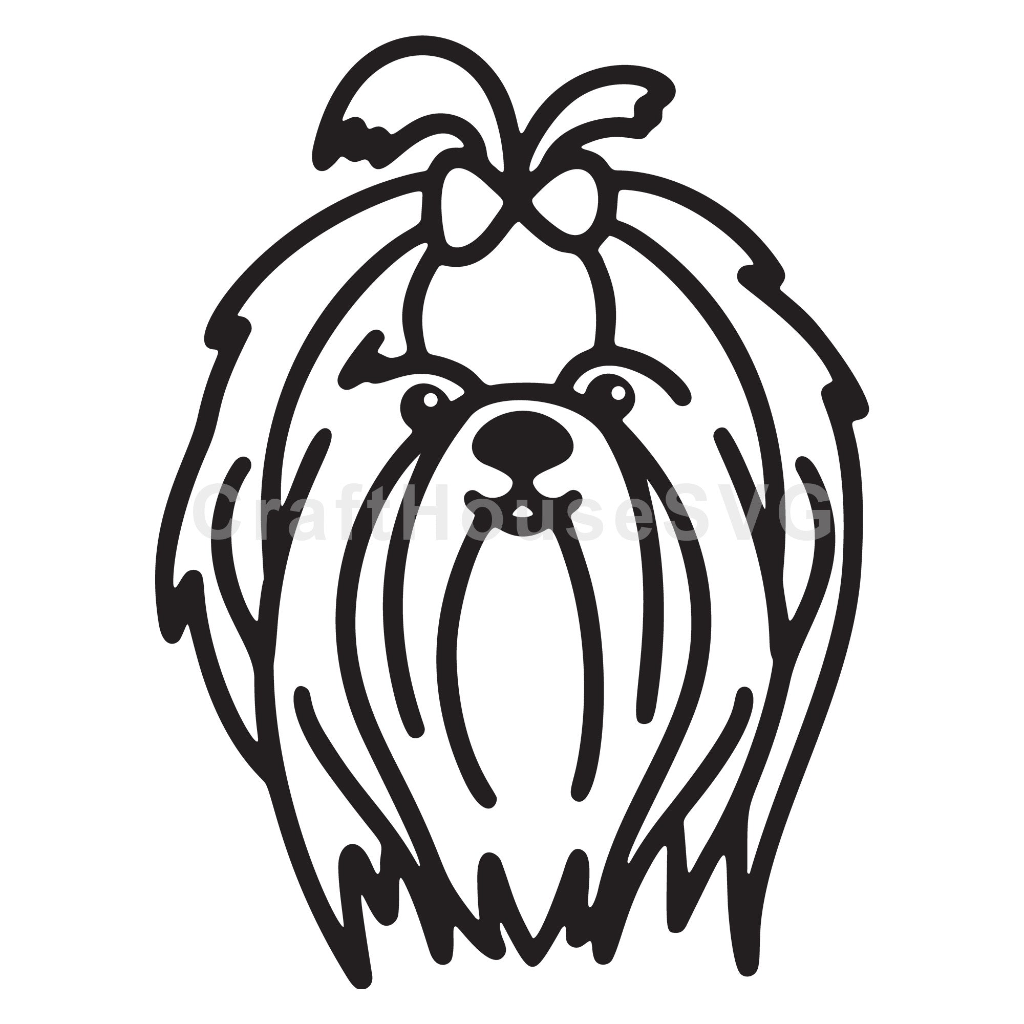 Shih Tzu Outline SVG