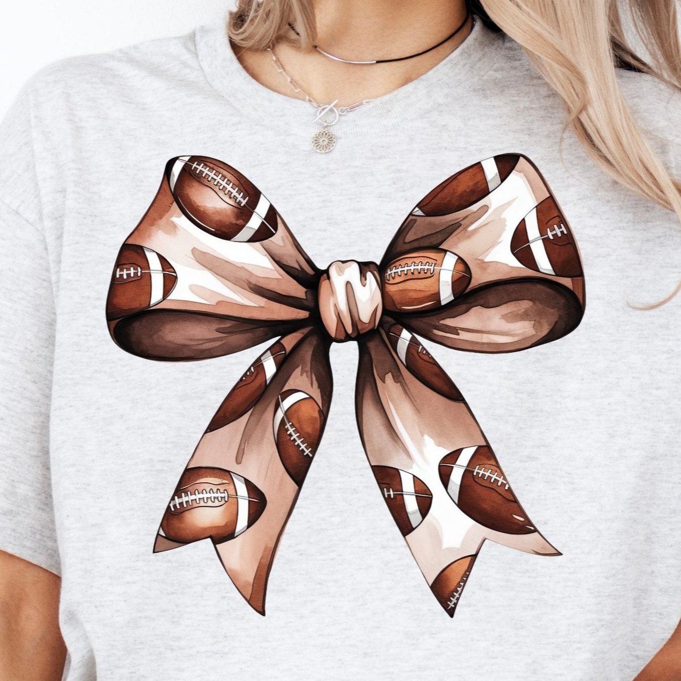 Coquette Bow Football PNG Shirt Design