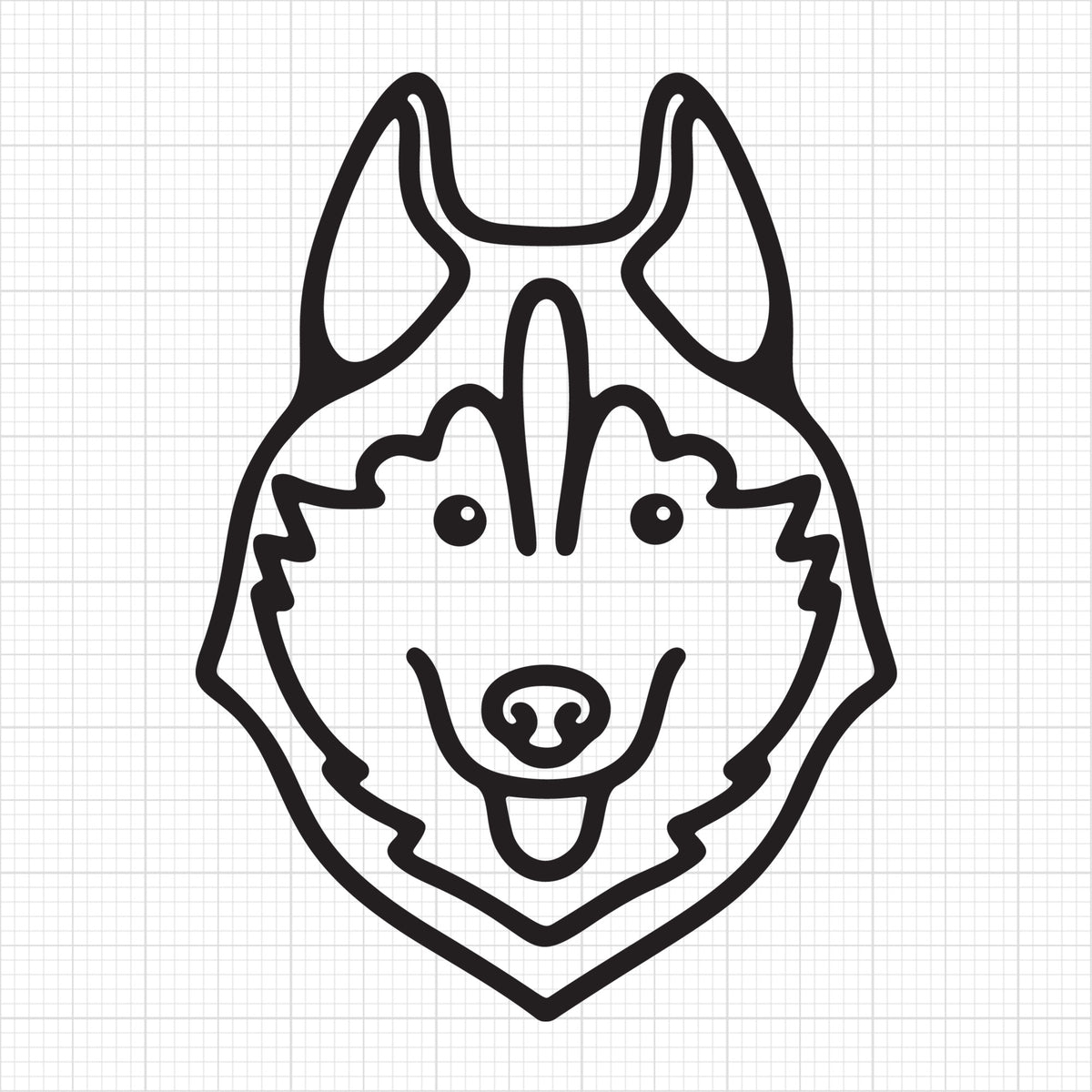 Siberian Husky Outline