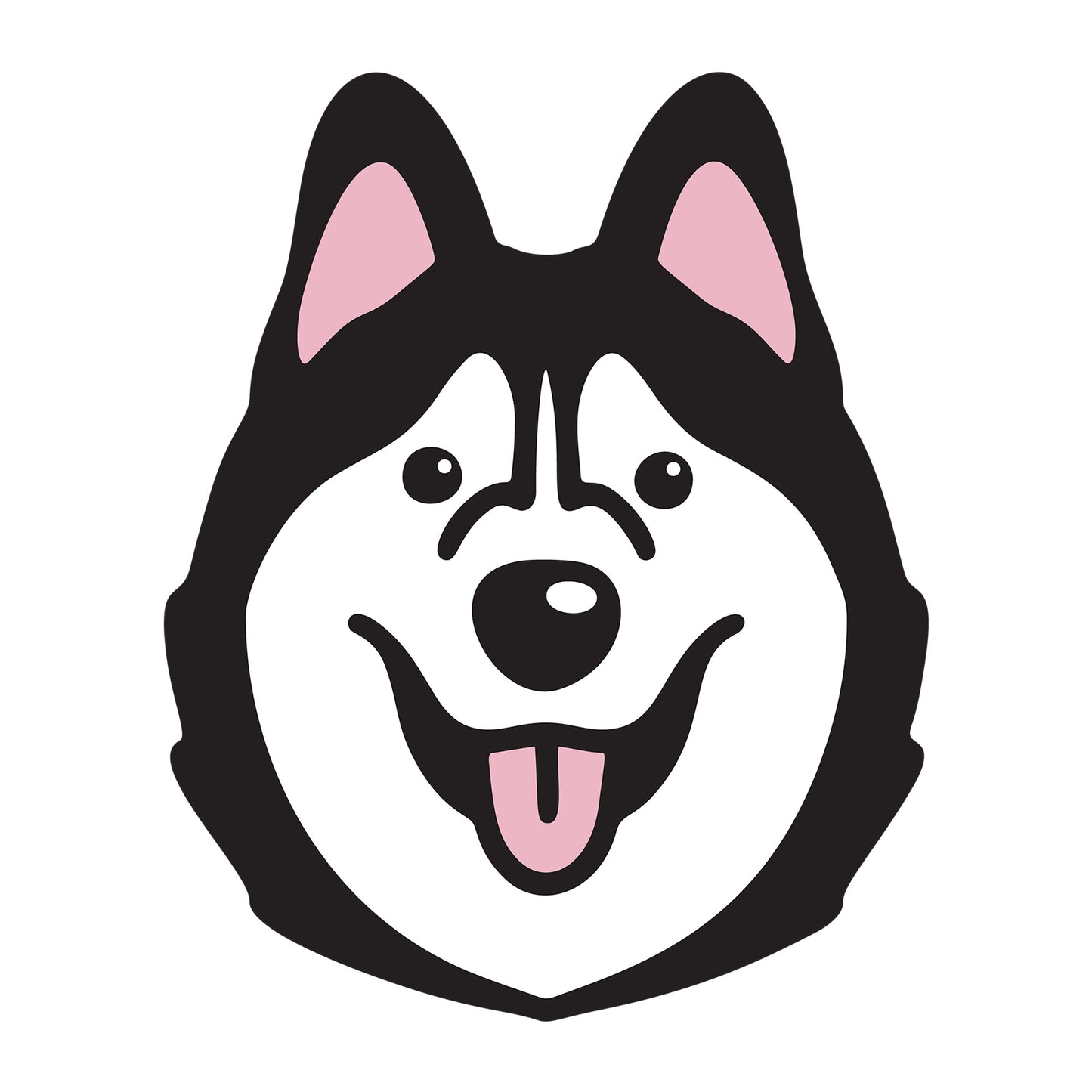 Siberian Husky SVG dog design for Cricut, Silhouette, laser cutting, vinyl, sublimation, and pet craft projects.