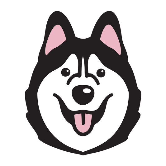 Siberian Husky SVG dog design for Cricut, Silhouette, laser cutting, vinyl, sublimation, and pet craft projects.