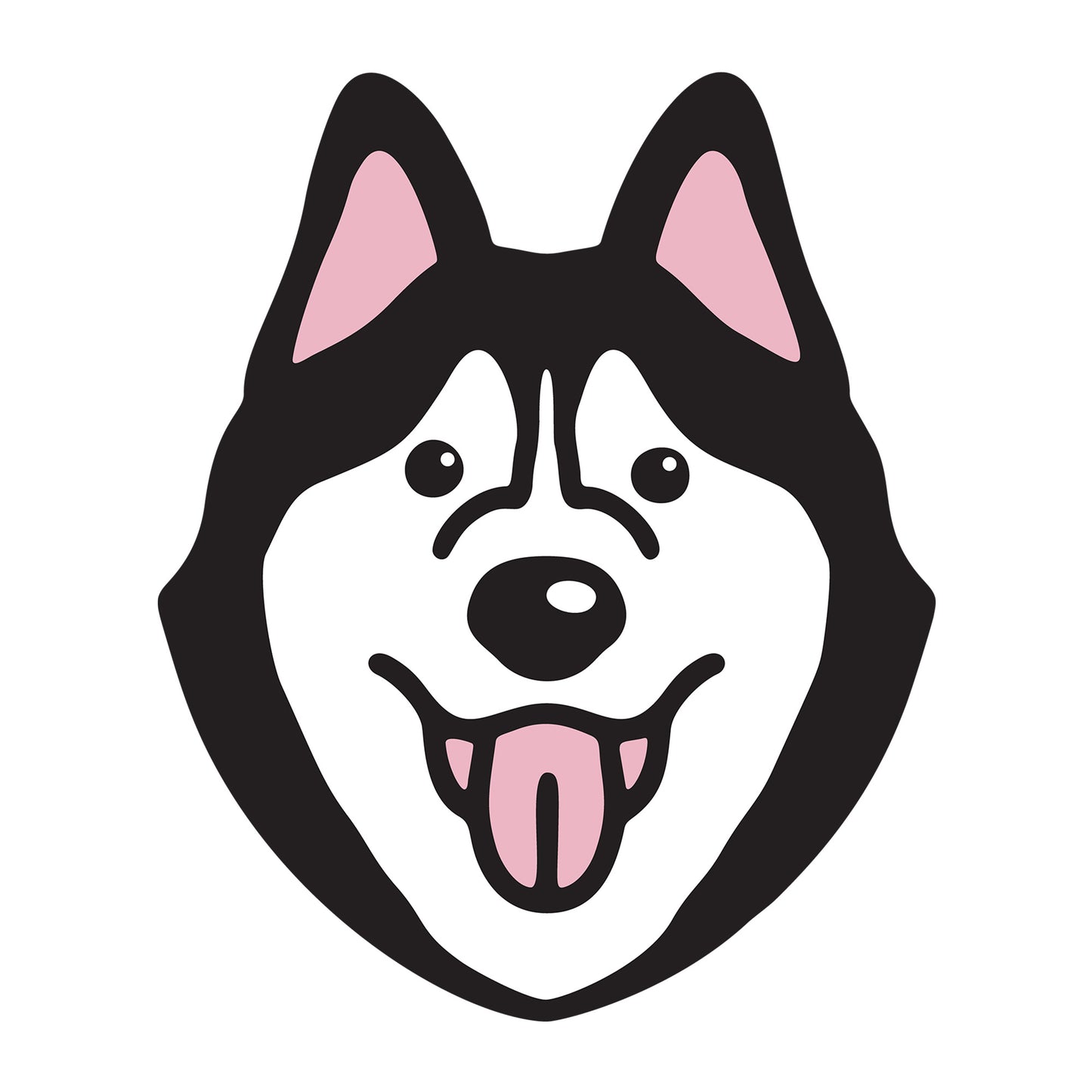 Siberian Husky SVG dog design for Cricut, Silhouette, laser cutting, vinyl, sublimation, and pet craft projects.