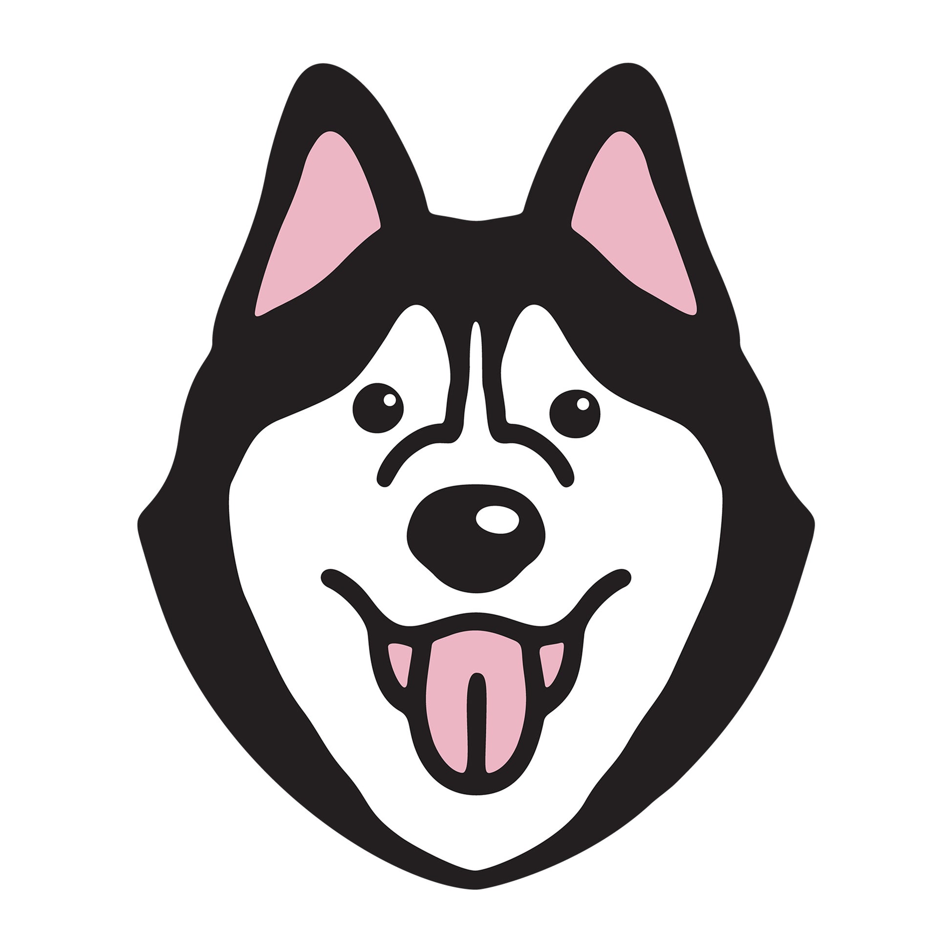 Siberian Husky SVG dog design for Cricut, Silhouette, laser cutting, vinyl, sublimation, and pet craft projects.