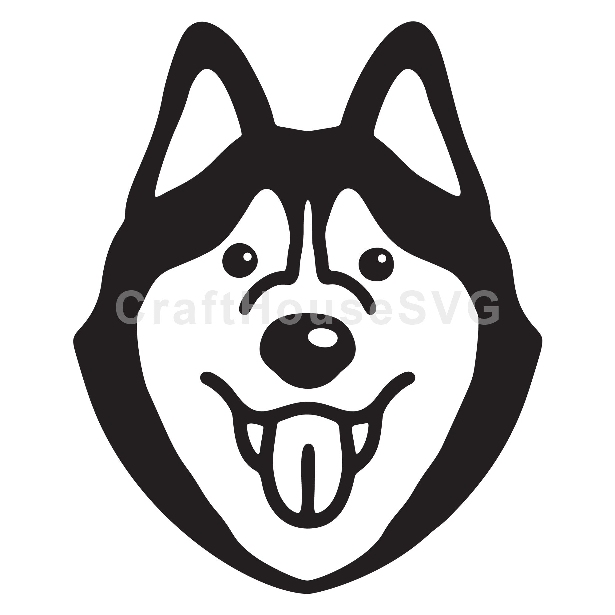 Siberian Husky SVG Silhouette