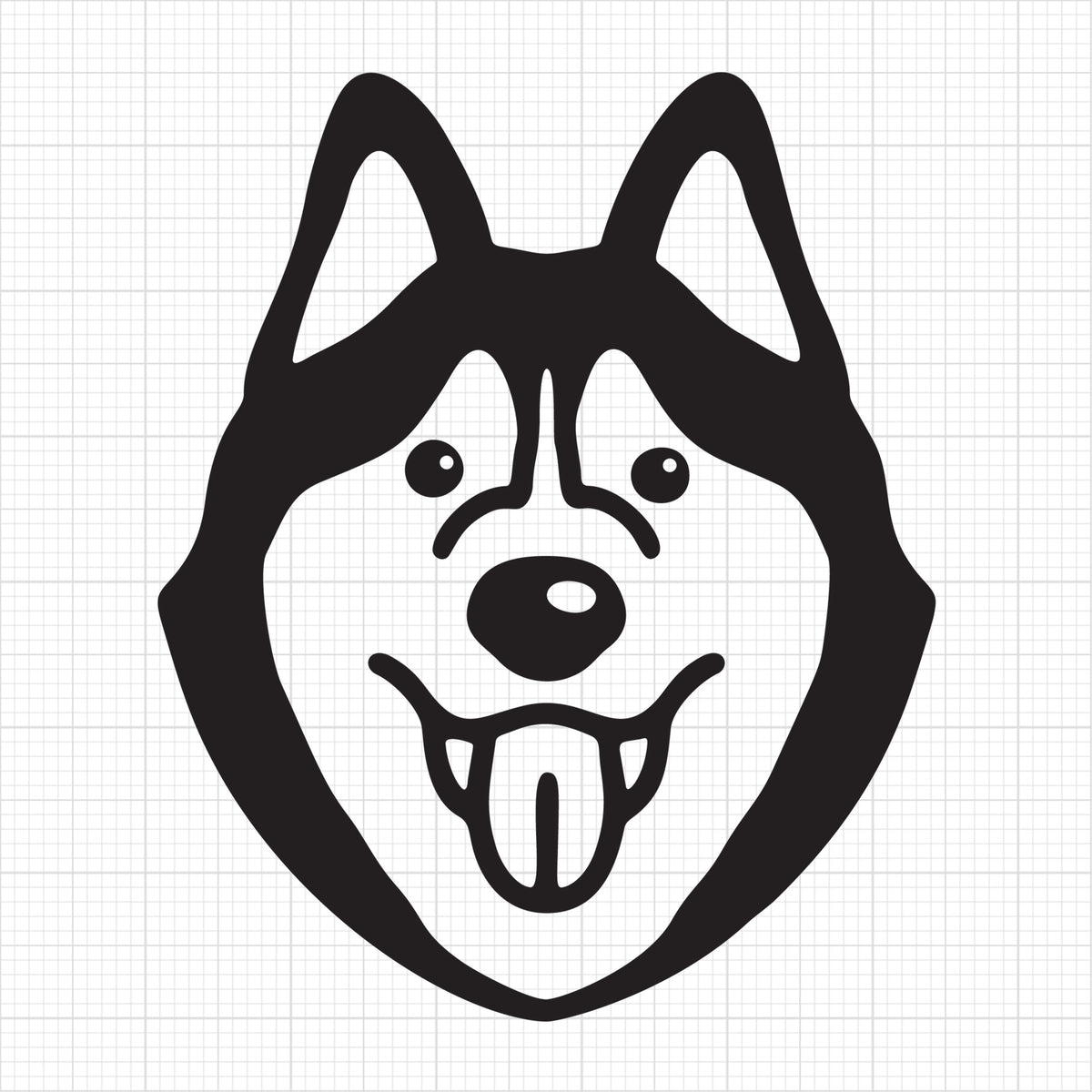 Siberian Husky Black and White