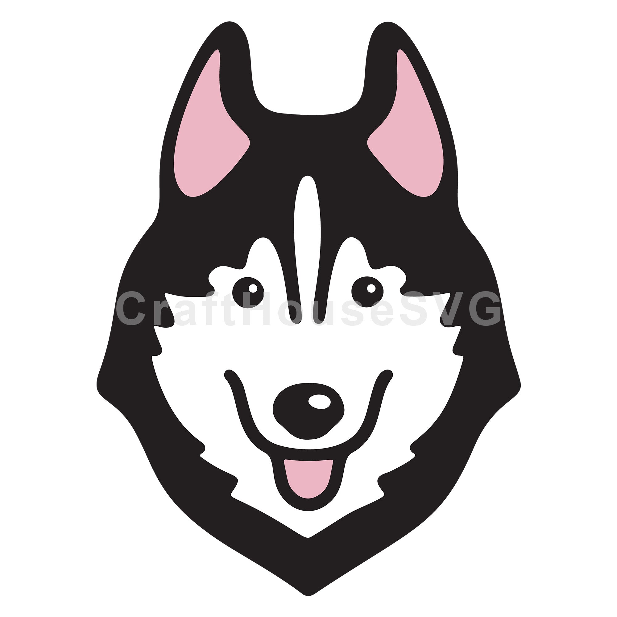 Siberian Husky SVG Layered