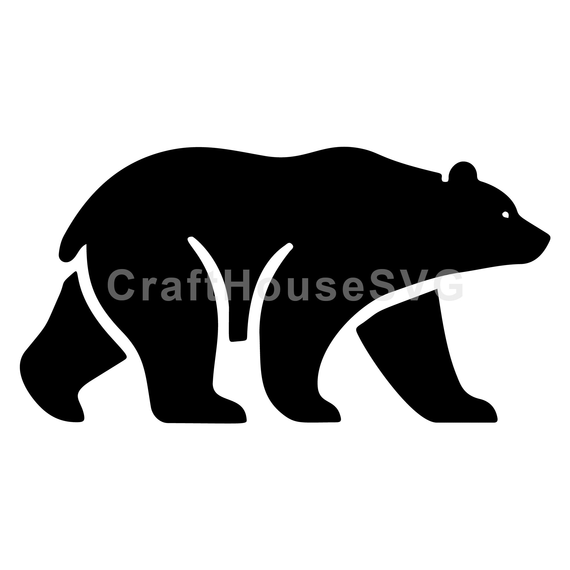 Simple Bear Silhouette SVG