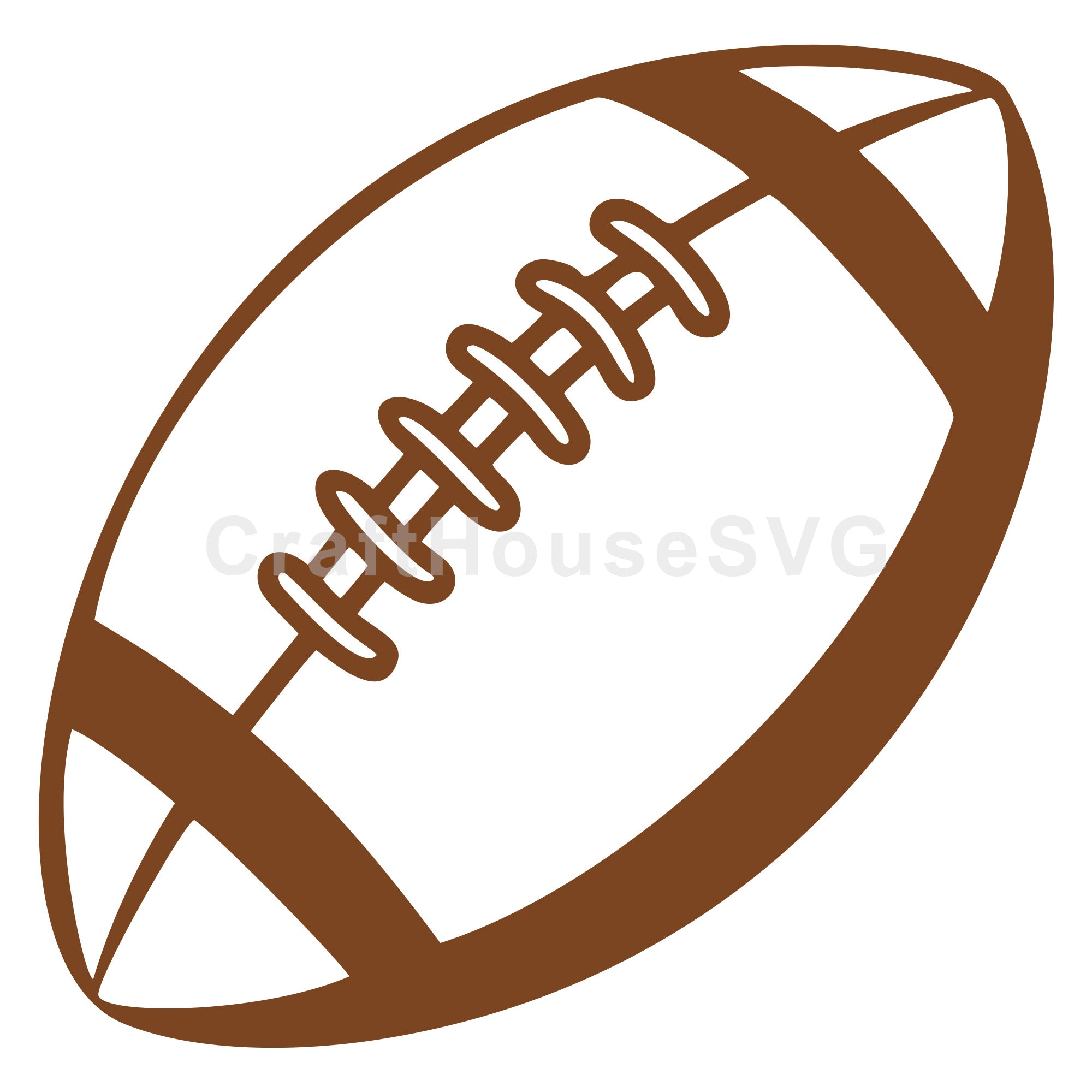 Simple Football Silhouette SVG