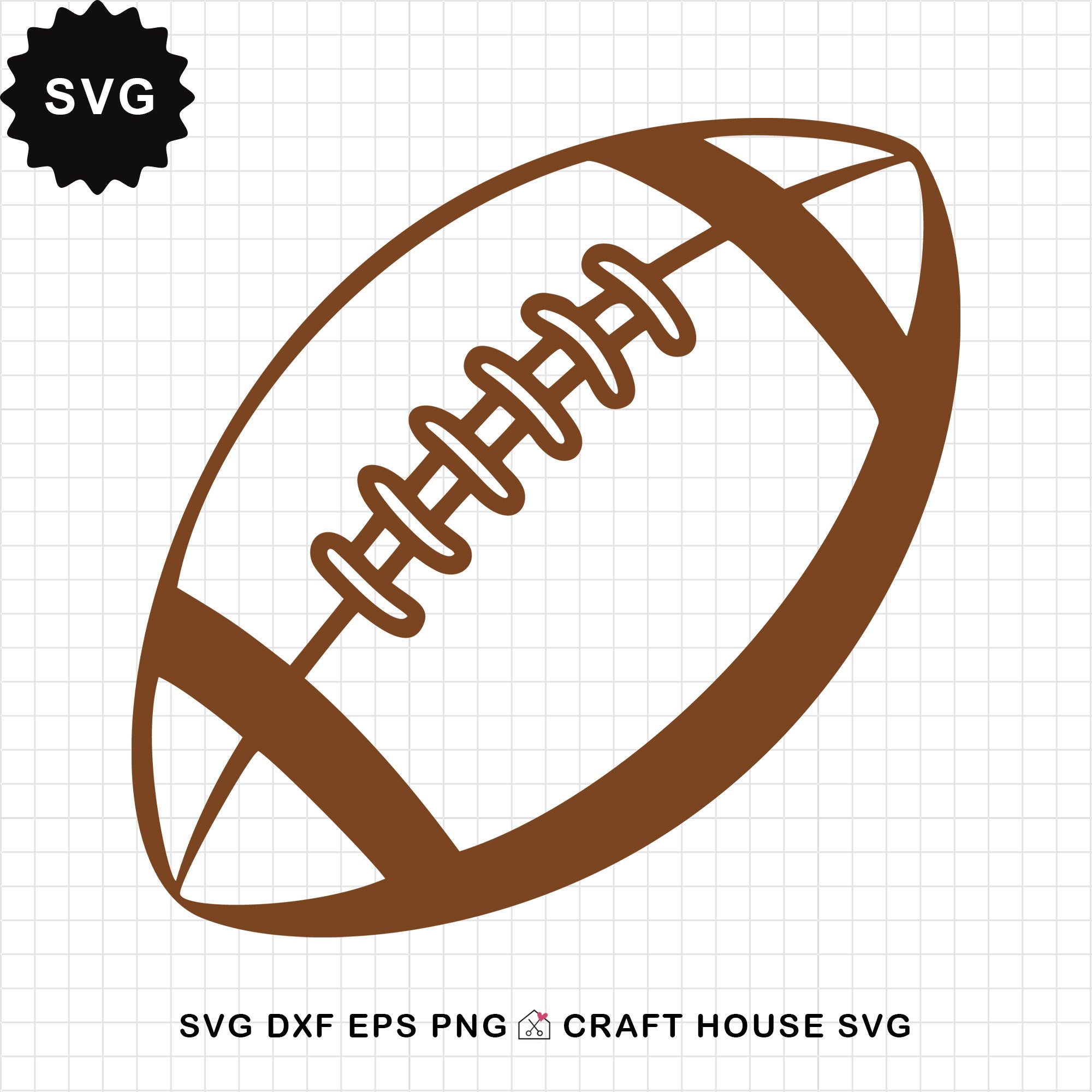 Simple Football Silhouette SVG