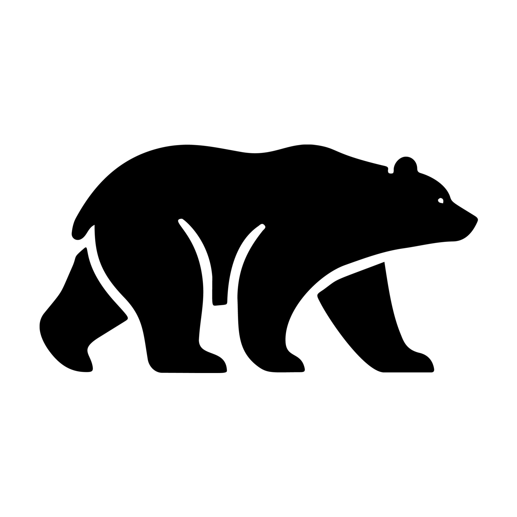 Simple Bear SVG design for Cricut, Silhouette, laser cutting, vinyl, sublimation, and craft projects.