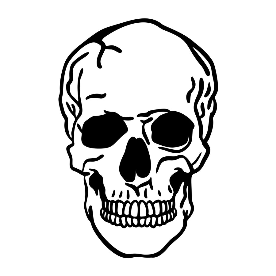 Skull SVG design for Cricut, Silhouette, laser cutting, vinyl, sublimation, and Halloween craft projects.