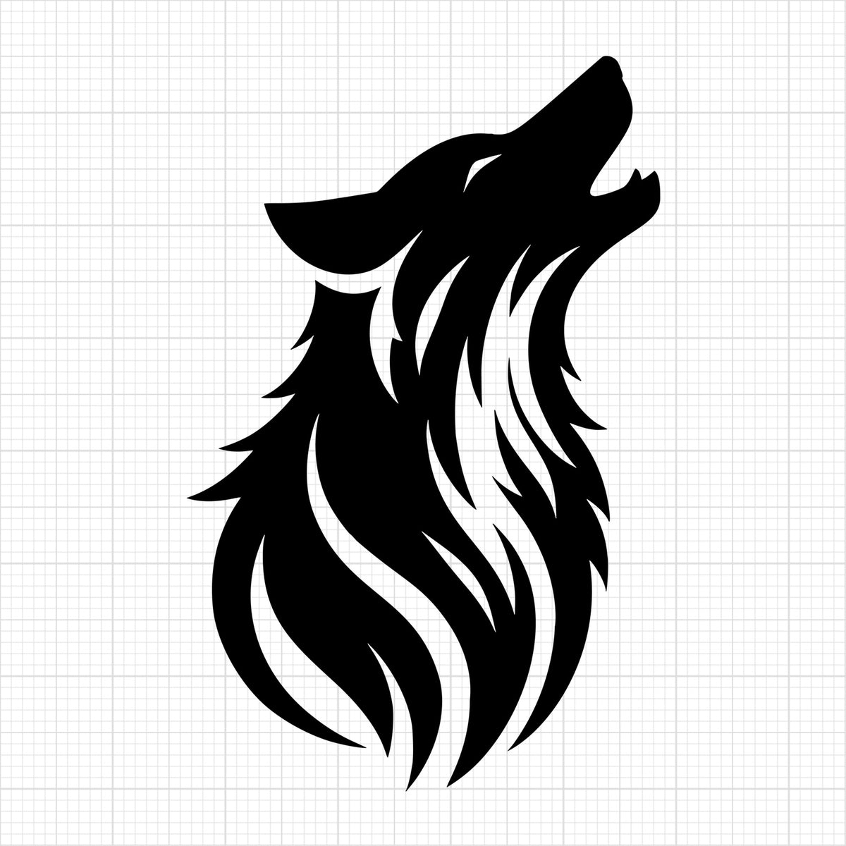 Sleek Wolf Howling