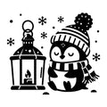 Sleepy Penguin SVG design for Cricut, Silhouette, laser cutting, vinyl, sublimation, and craft projects.
