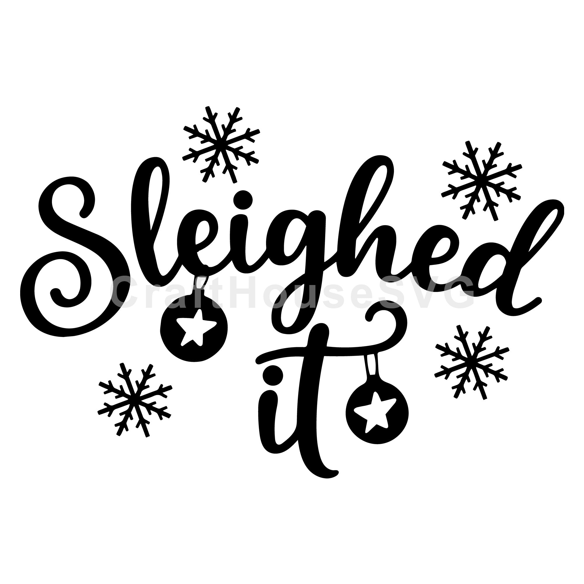 Sleighed it SVG