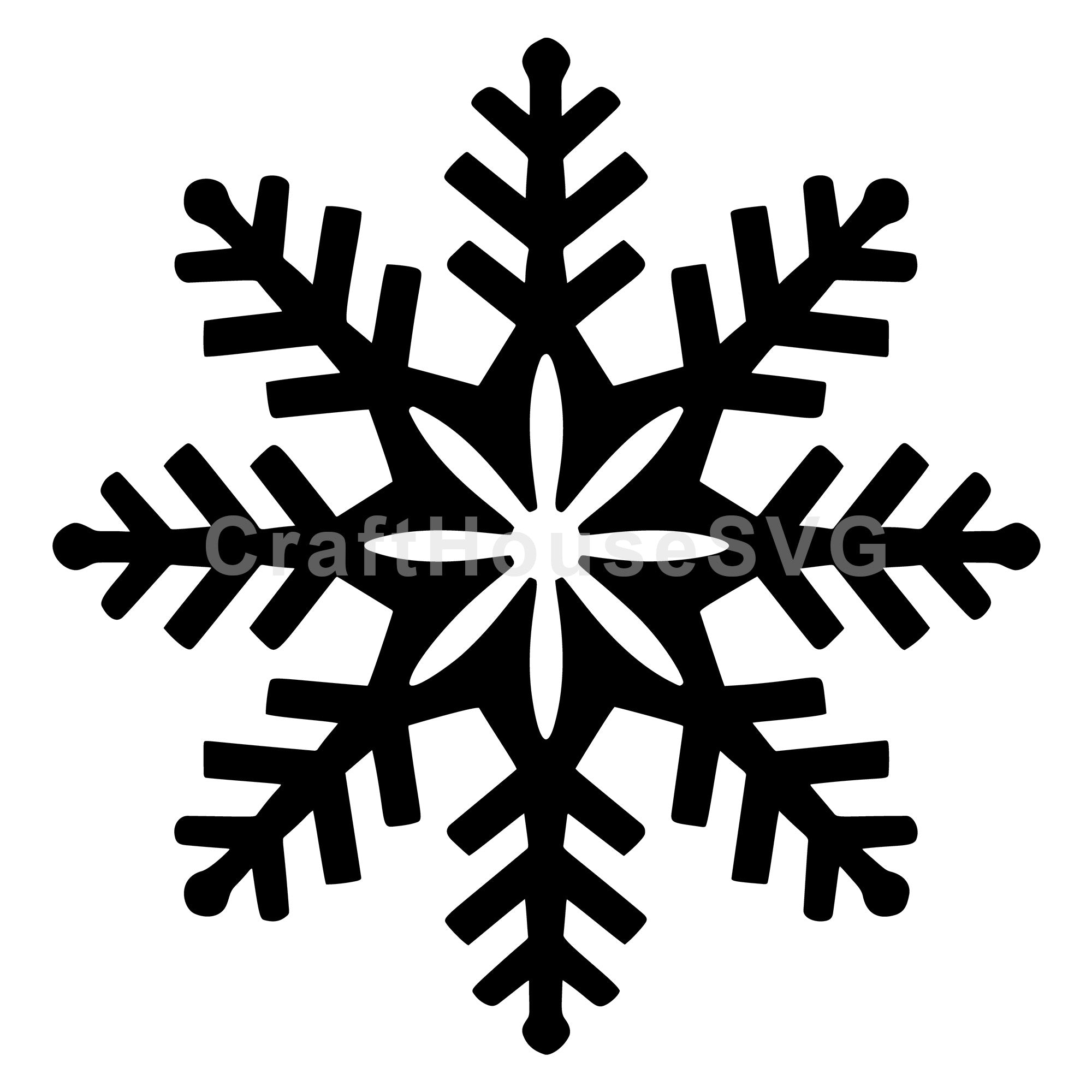 Petal Center Snowflake Winter SVG