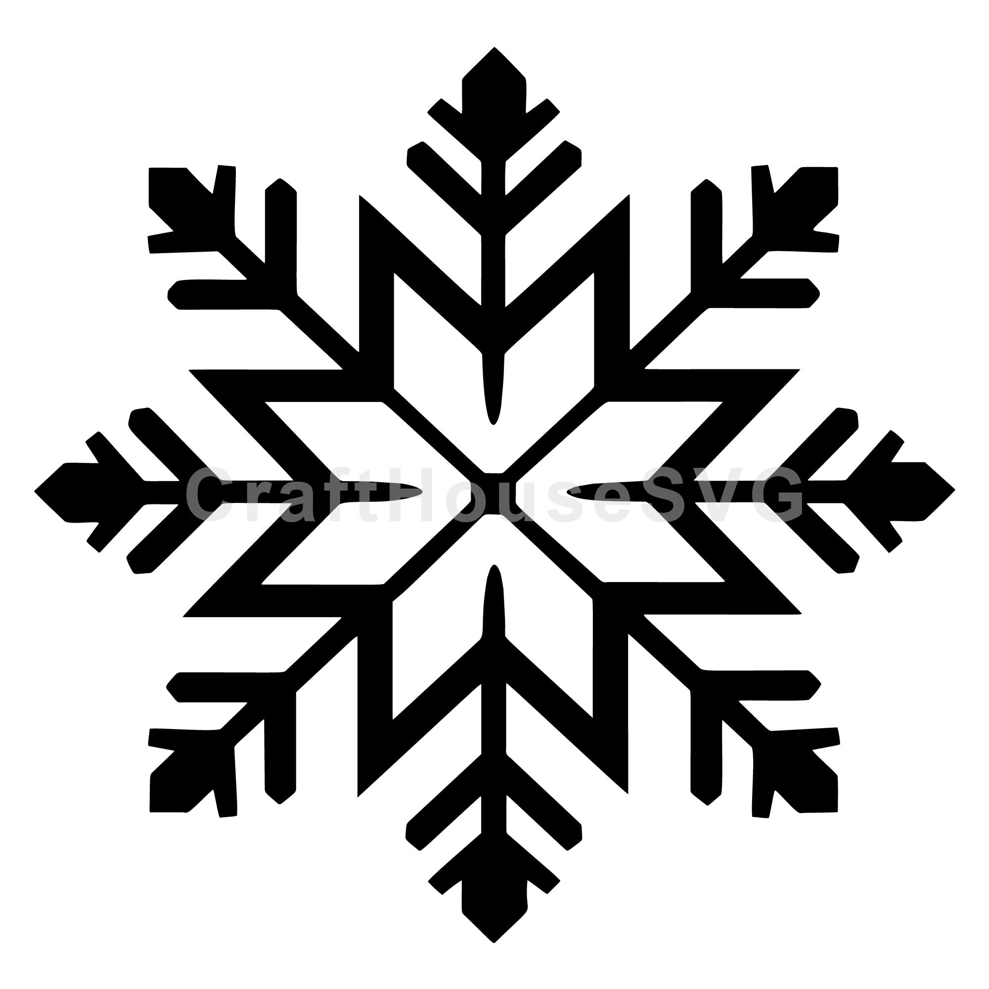 Arrow Star Snowflake Winter SVG