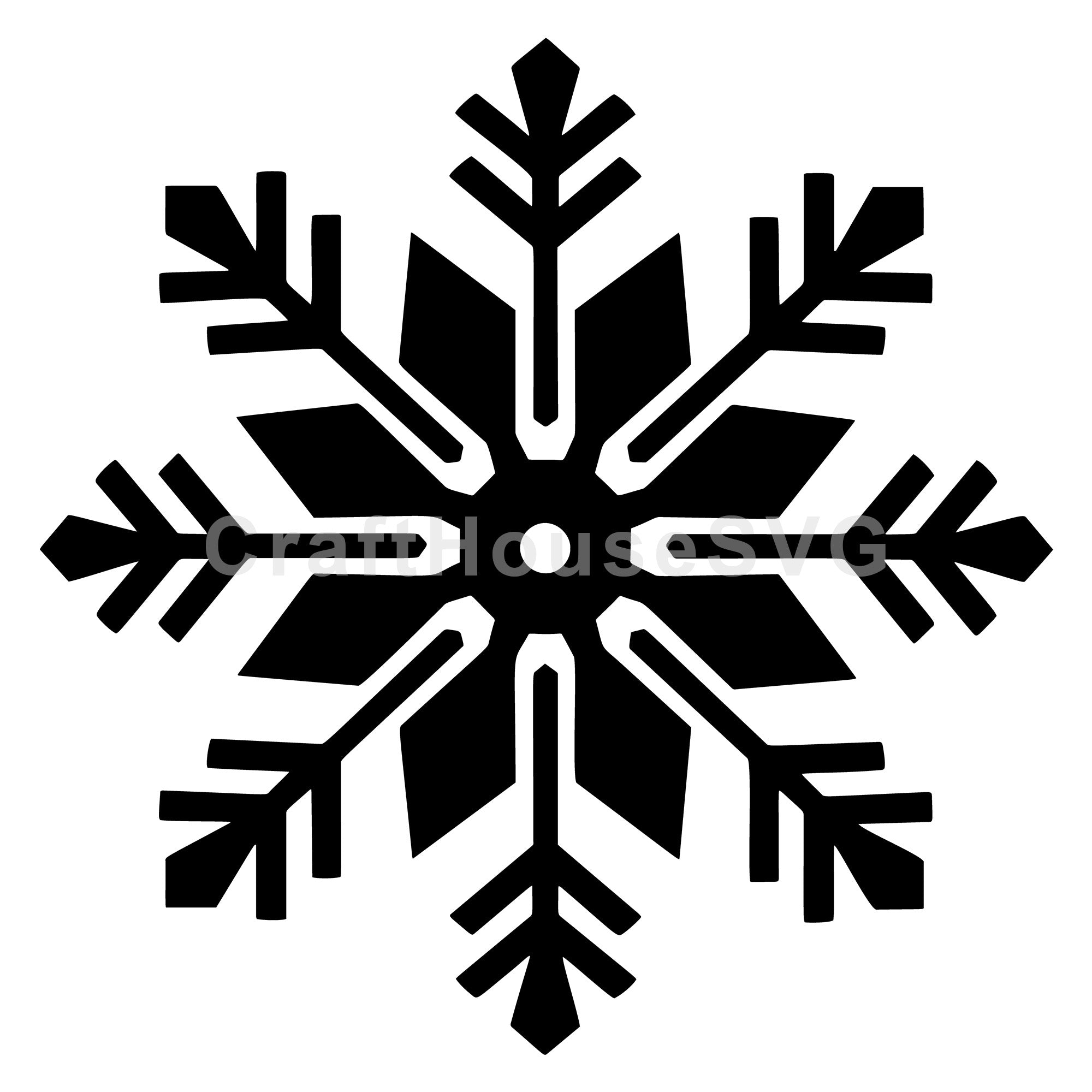 Pointed Petals Snowflake Winter SVG