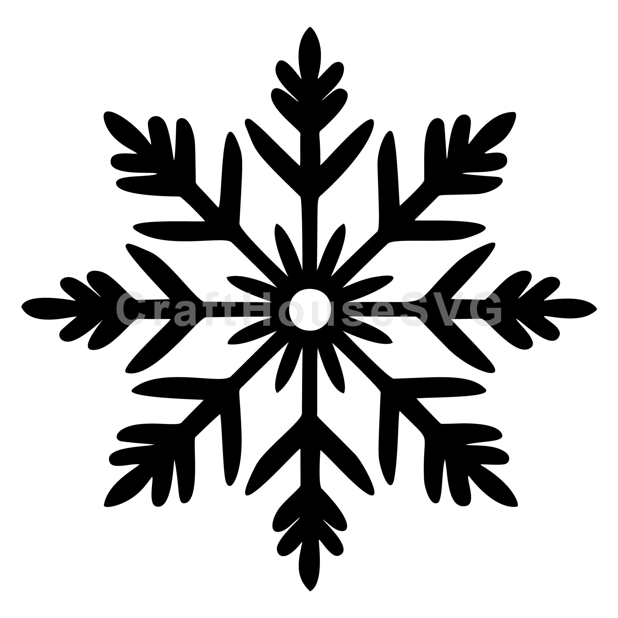 Bold Snowflake Winter SVG