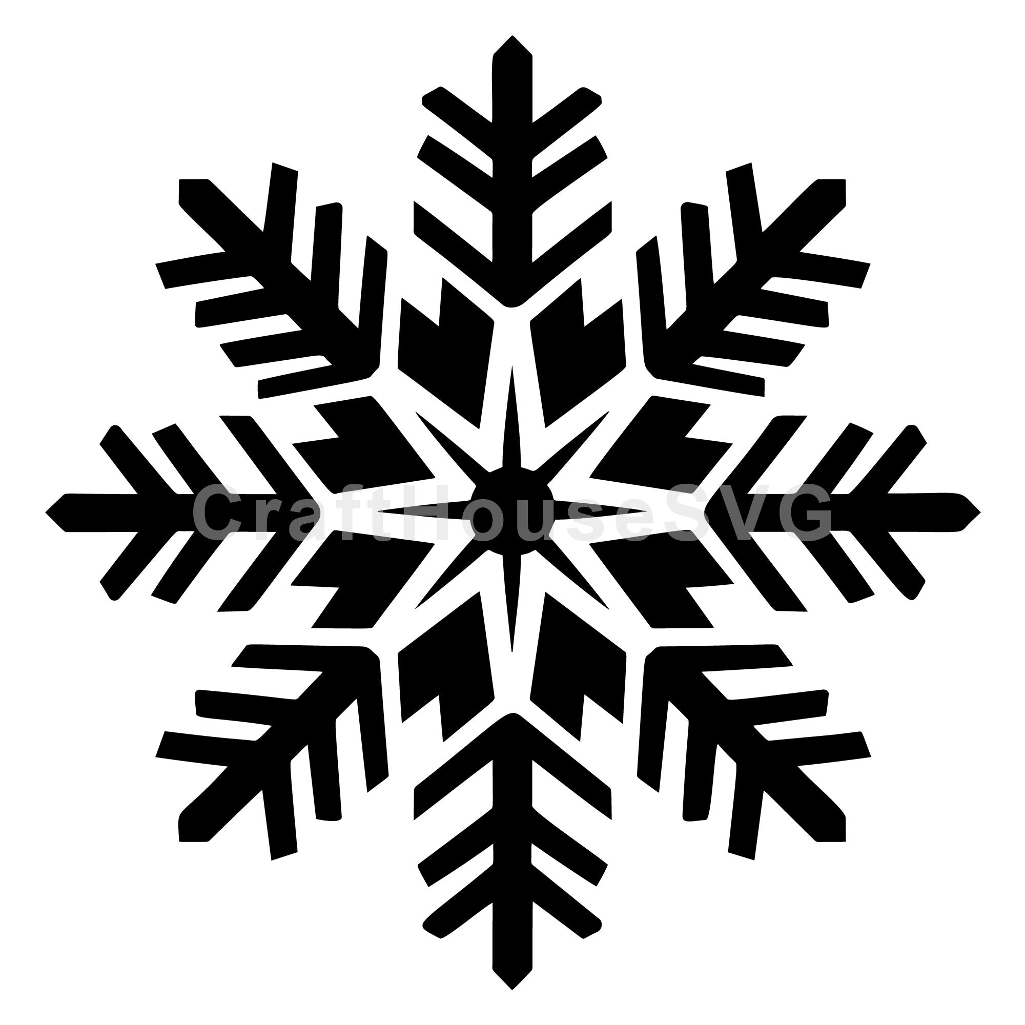 Symmetrical Snowflake Winter SVG