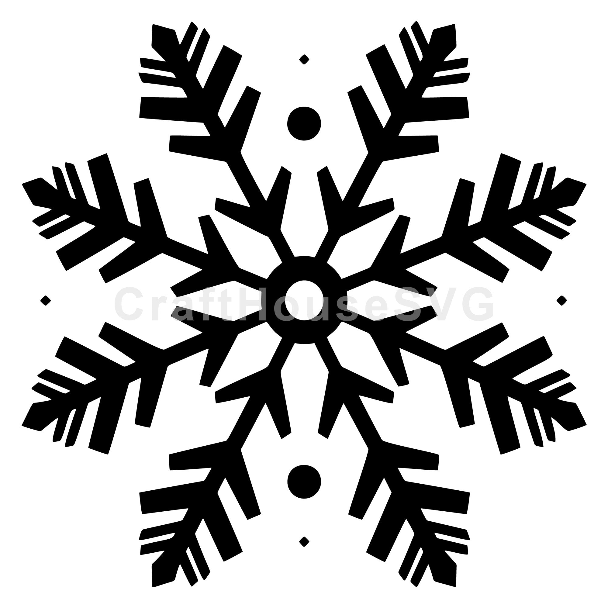 Classic Nordic Snowflake Winter SVG