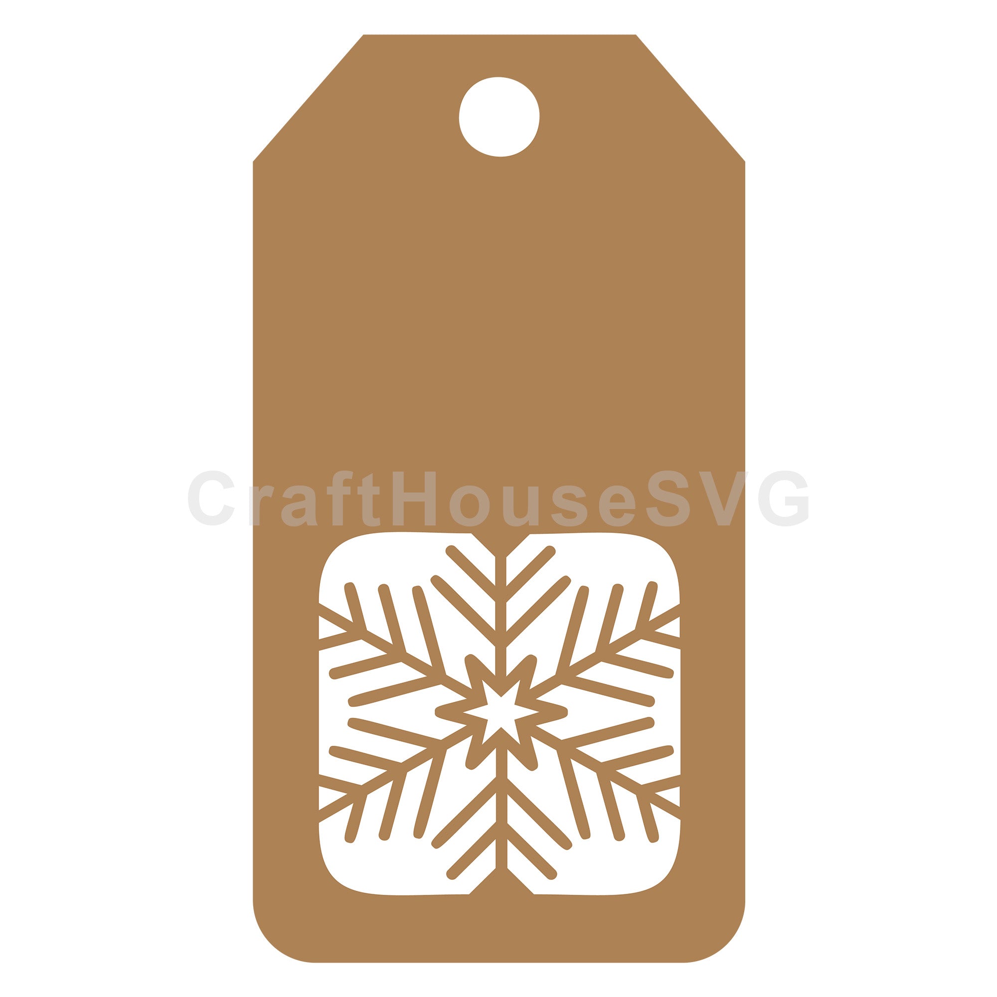 Snowflake Gift Tag SVG