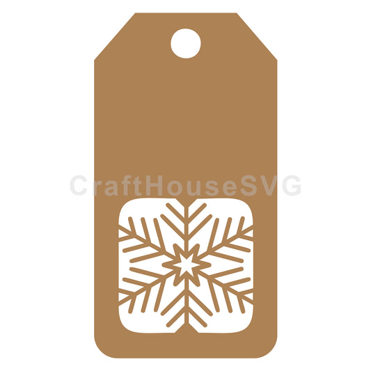 Snowflake Gift Tag SVG