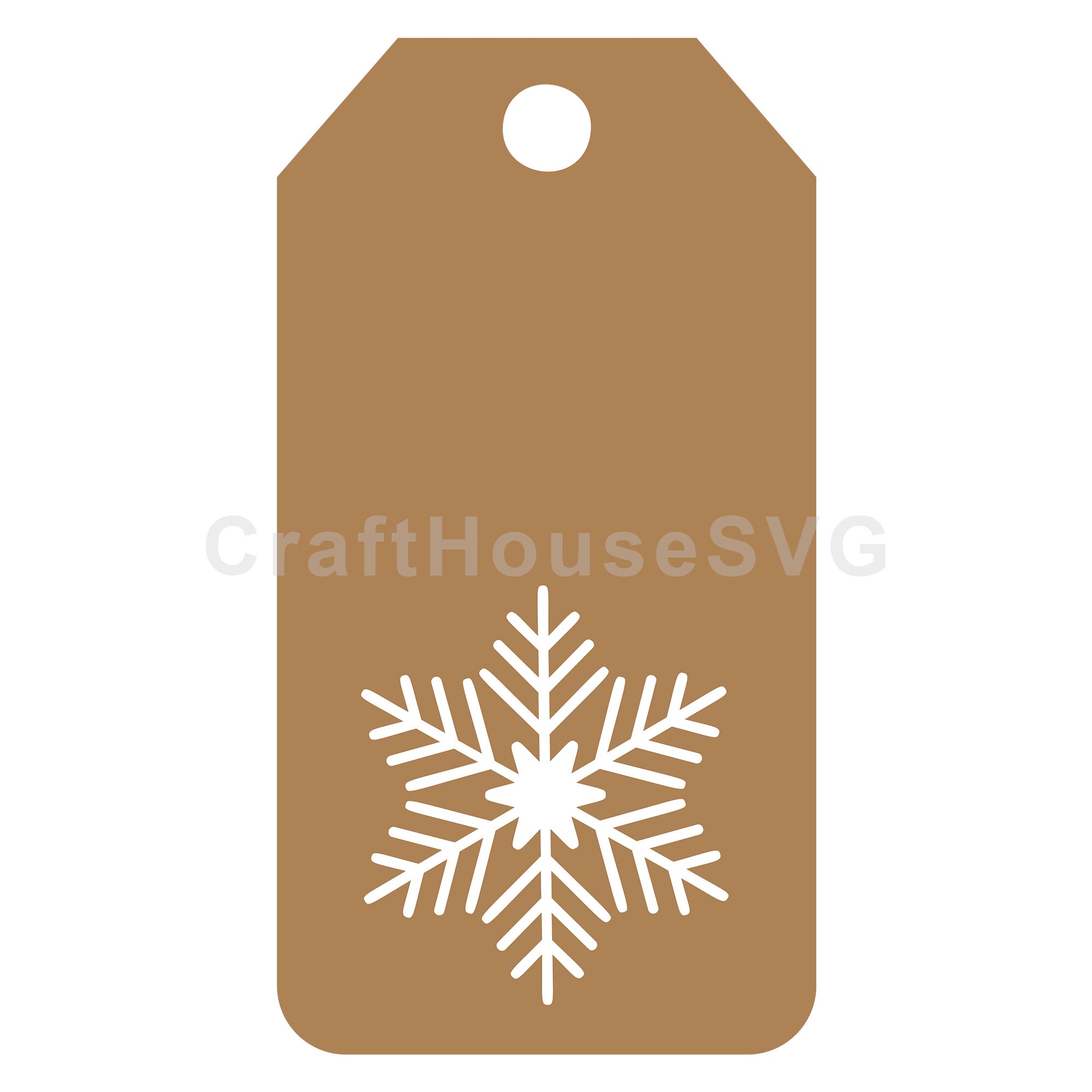 Delicate Snowflake Gift Tag SVG