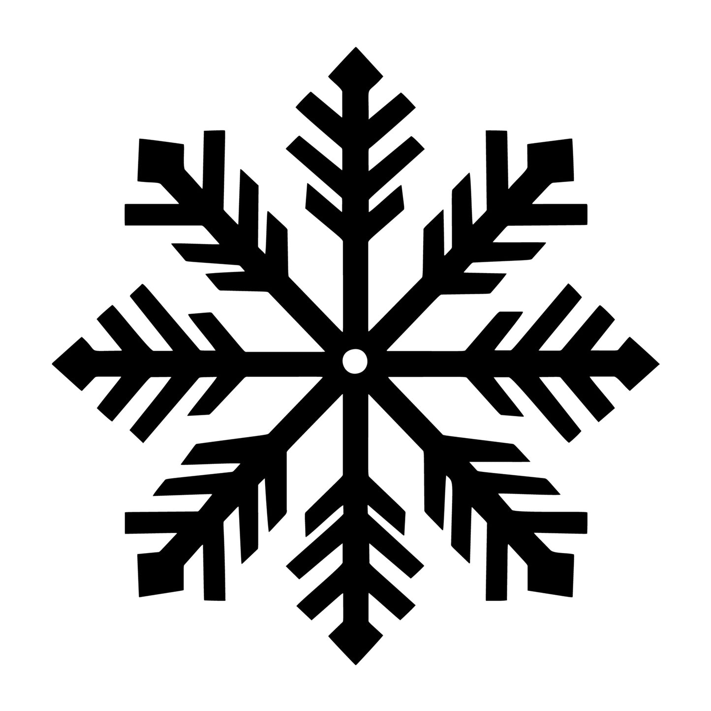 Snowflake SVG design for Cricut, Silhouette, laser cutting, vinyl, sublimation, and winter craft projects.