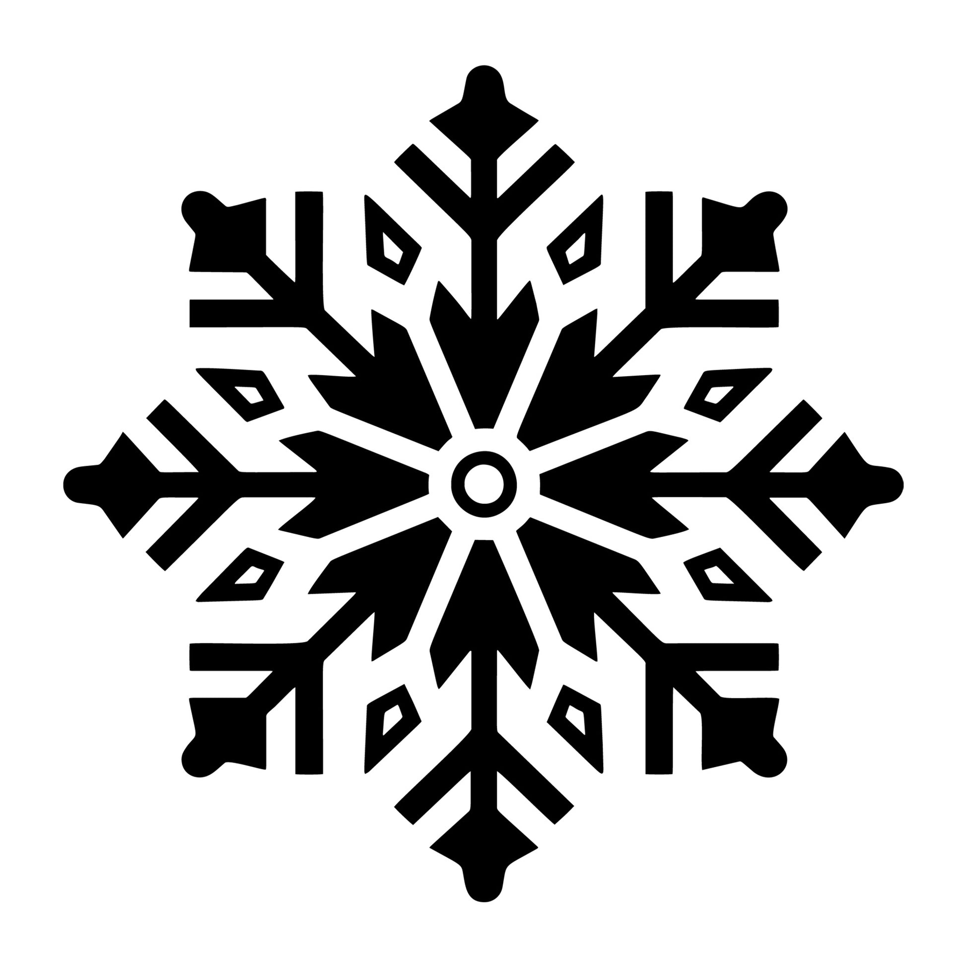Snowflake SVG design for Cricut, Silhouette, laser cutting, vinyl, sublimation, and winter craft projects.