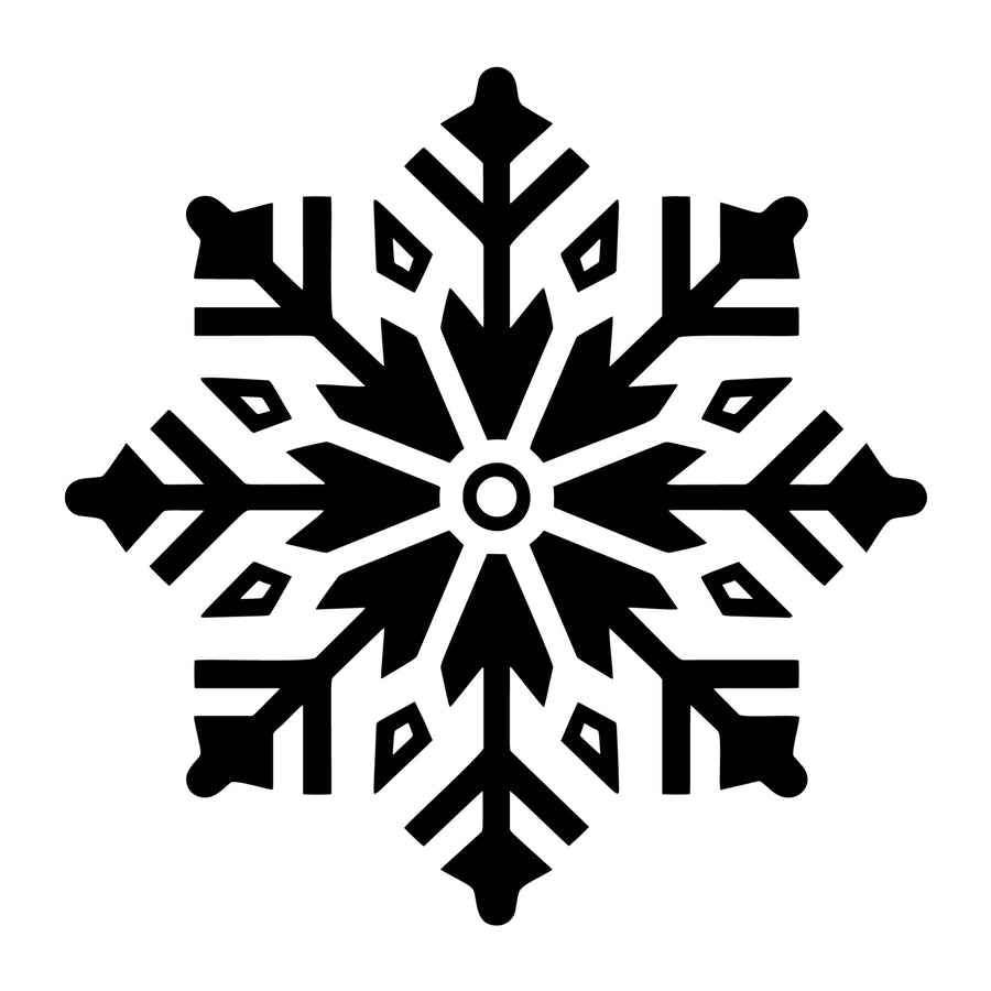 Snowflake SVG design for Cricut, Silhouette, laser cutting, vinyl, sublimation, and winter craft projects.