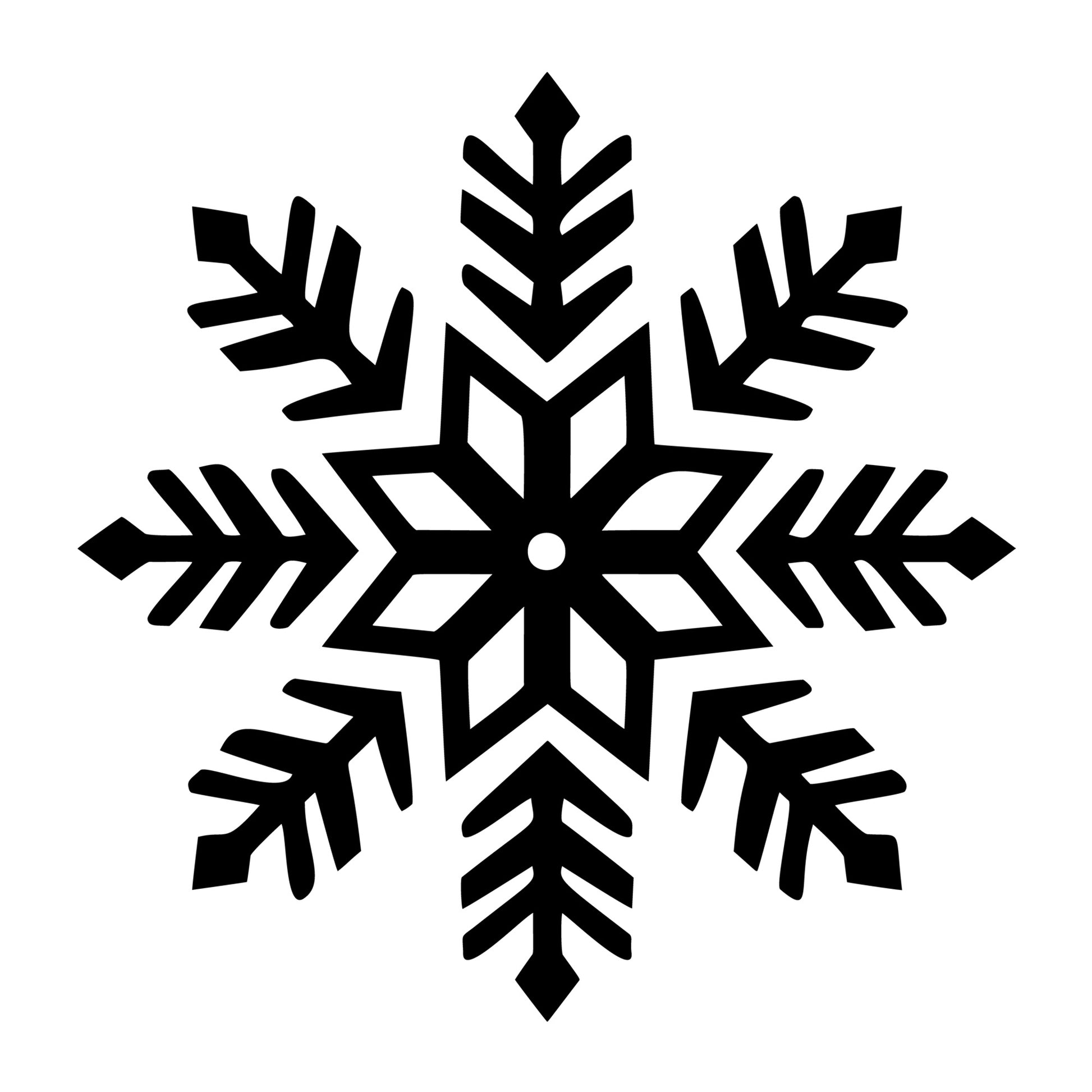 Snowflake SVG design for Cricut, Silhouette, laser cutting, vinyl, sublimation, and winter craft projects.