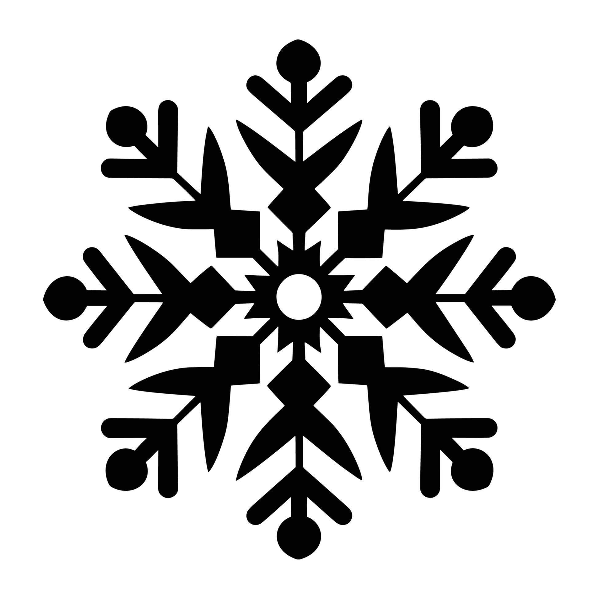 Snowflake SVG design for Cricut, Silhouette, laser cutting, vinyl, sublimation, and winter craft projects.